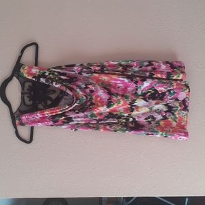 I.N. Studio womens blouse size (L) multi hues of black/pink beautiful💖